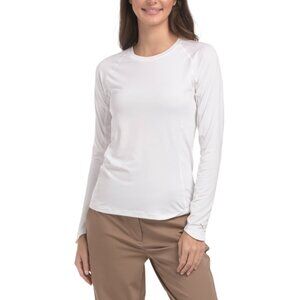 PUMA GOLF Bright White Upf 50 Long Sleeve Crew Neck Top